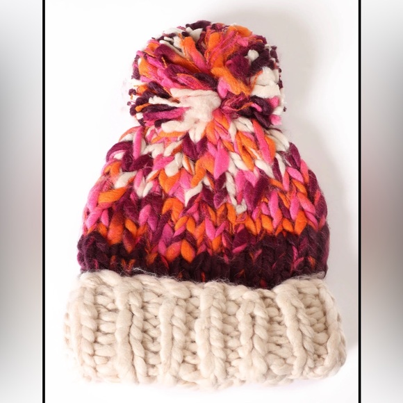 Zara knit chunky oversized winter multicolored fringe scarf - Picture 14 of 15